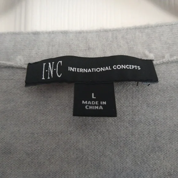 INC V-Neck Cardigan with Pearls Accent - Picture 6 of 7